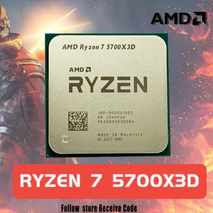 AMD RYZEN 7 5700X3D Brand New CPU R7 5700X3D Gaming Processor 8-Core 16-Thread 4.1GHz 7NM 100MB Game Cache Socket AM4 Processor - petguardiansupplies