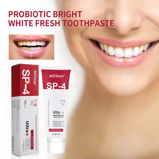 Probiotic Toothpaste for Oral Care: Teeth Whitening Stain Removal with Freshening Breath Lactobacillus Culture - petguardiansupplies