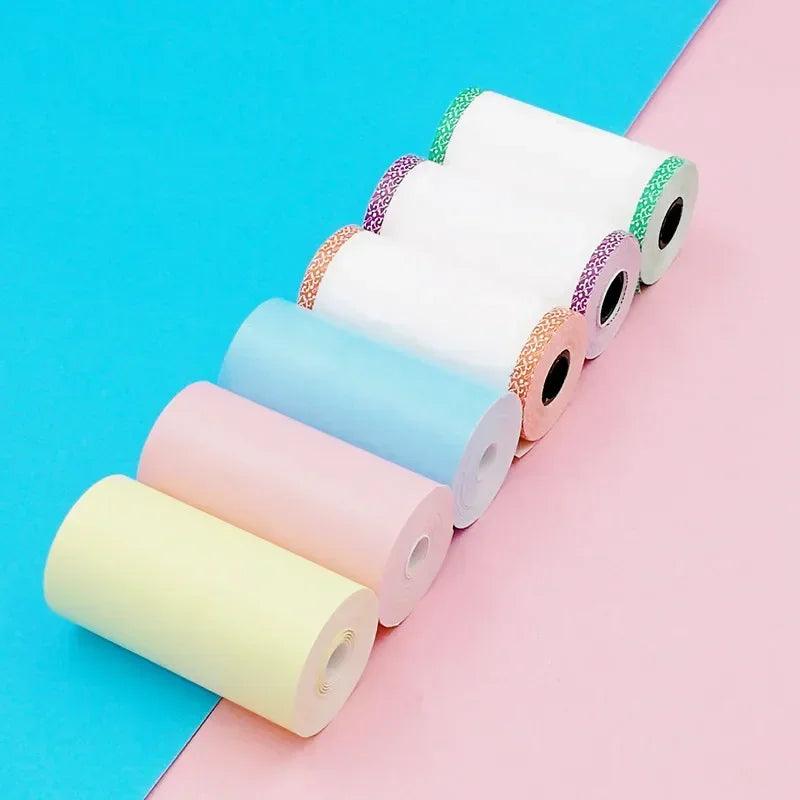 57MM Rolls Printing Paper for Mini Printer Kids Instant Print Camera Thermal Label Self-adhesive Sticker Paper Print Photo Note - petguardiansupplies