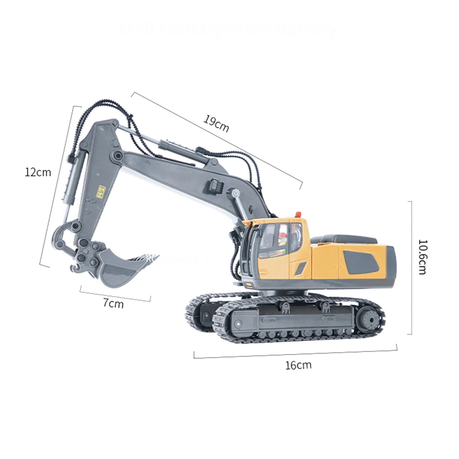 RC Excavator 1/20 2.4GHz 11CH RC Construction Truck Engineering Vehicles Educational Toys for Kids with Light Music - petguardiansupplies