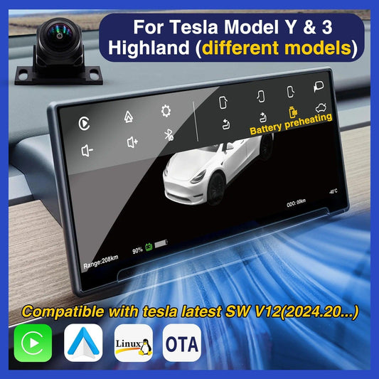 Model 3 Hud for Tesla Model Y Heads Up Display Highland Instrument Panel Cluster Air vent Dashboard Front Camera Driver Mnonitor - petguardiansupplies