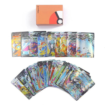 100pcs English French Flash Card V MAX Pokemon Collection Cards Children's Game Toy - petguardiansupplies