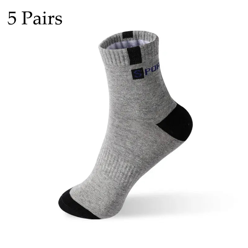 5/10 Pairs Men Bamboo Fiber Autumn Winter Men Socks Breathable Cotton Sports Sock Breathable Deodorant Business Socks Size 37-43 - petguardiansupplies