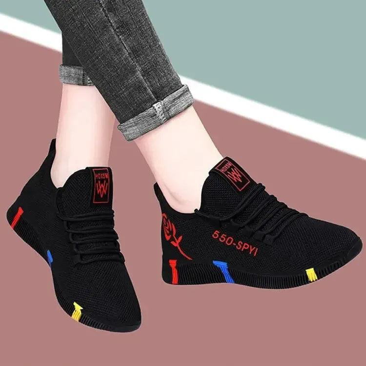 Women's Spring/summer Soft-soled Knitted Casual Shoes Trendy Sport Shoes Single - petguardiansupplies