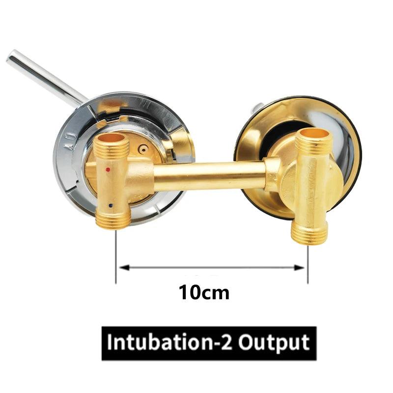 2/3/4/5 Ways Water Outlet Screw Thread Center Distance 10cm 12.5cm Mixing Valve Brass Bathroom Shower Mixer Faucet Tap Cabin - petguardiansupplies