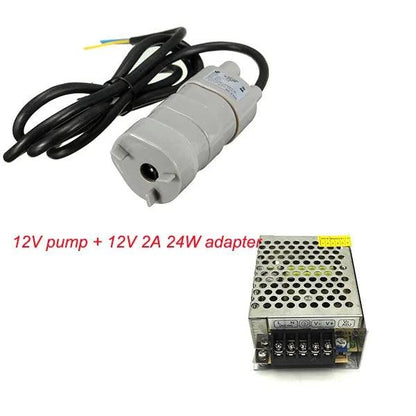 Best Sale 12V 24V 600L/H High Pressure Dc Submersible Water Pump Three-wire Micro Motor Water Pump with Adapter - petguardiansupplies