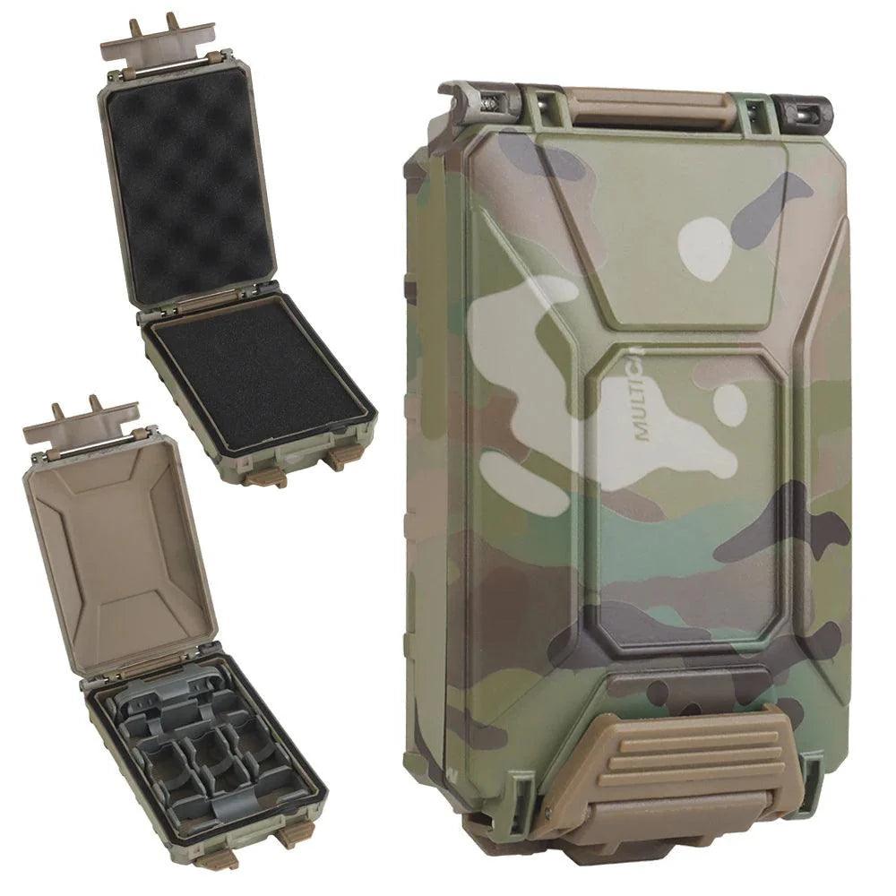 Battery Storage Box Tactical Case for CR2032 AAA 18650 18350 CR123A MOLLE Airsoft Vest Militar Modular Mag Pouch Waterproof - petguardiansupplies