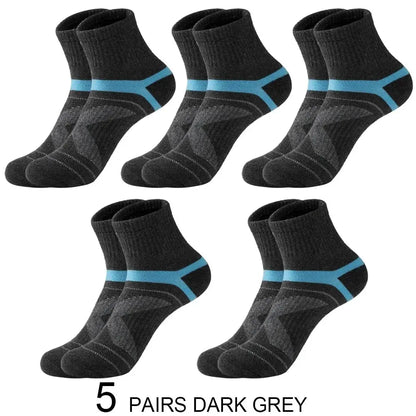 3/5/10/20 Pairs Lot Men's Socks Black Sports Socks Casual Run Autumn Winter High Quality Breathable Male Socks - petguardiansupplies