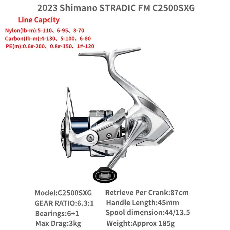 2023 Shimano STRADIC FM 1000S C2000S 2500S 2500SHG C3000 C3000HG C3000XG 3000MHG 4000MHG 4000XG C5000XG Spinning Fishing Reels - petguardiansupplies