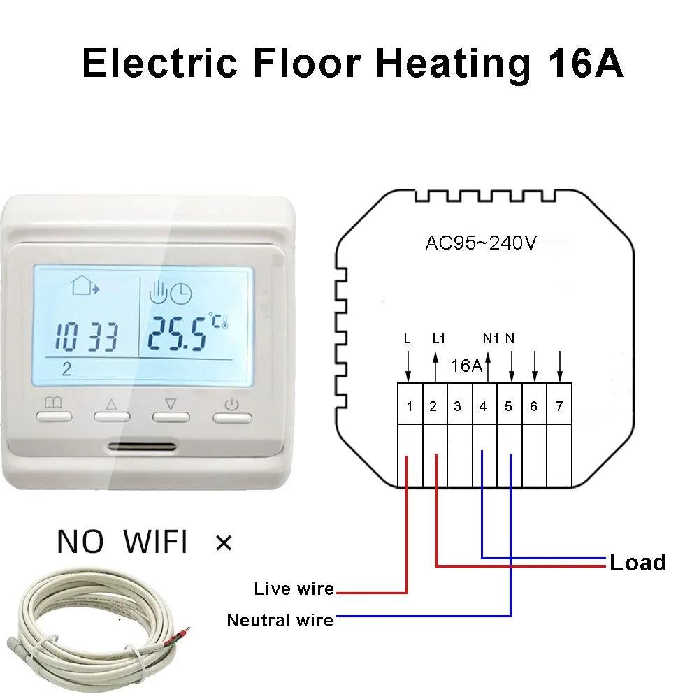 MINCO HEAT Programmable Tuya Smart WiFi Thermostat Electric Heating Warm Floor Temperature Controller - petguardiansupplies