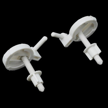 2Pcs Toilet Pew Hinges With Bolts And Screws Toilet Fixing Accessories ABS Plastic Toilet Seats Hinges Repair Tools High Quality - petguardiansupplies