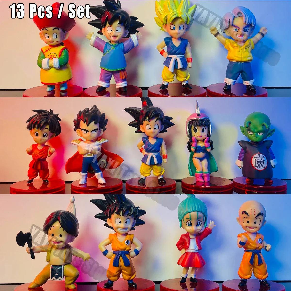 Dragon Ball Z Super Saiyan Son Goku Anime Figure Son Gohan Vegeta Broly Piccolo Majin Buu Set Action Figurine Model Gifts Toy - petguardiansupplies