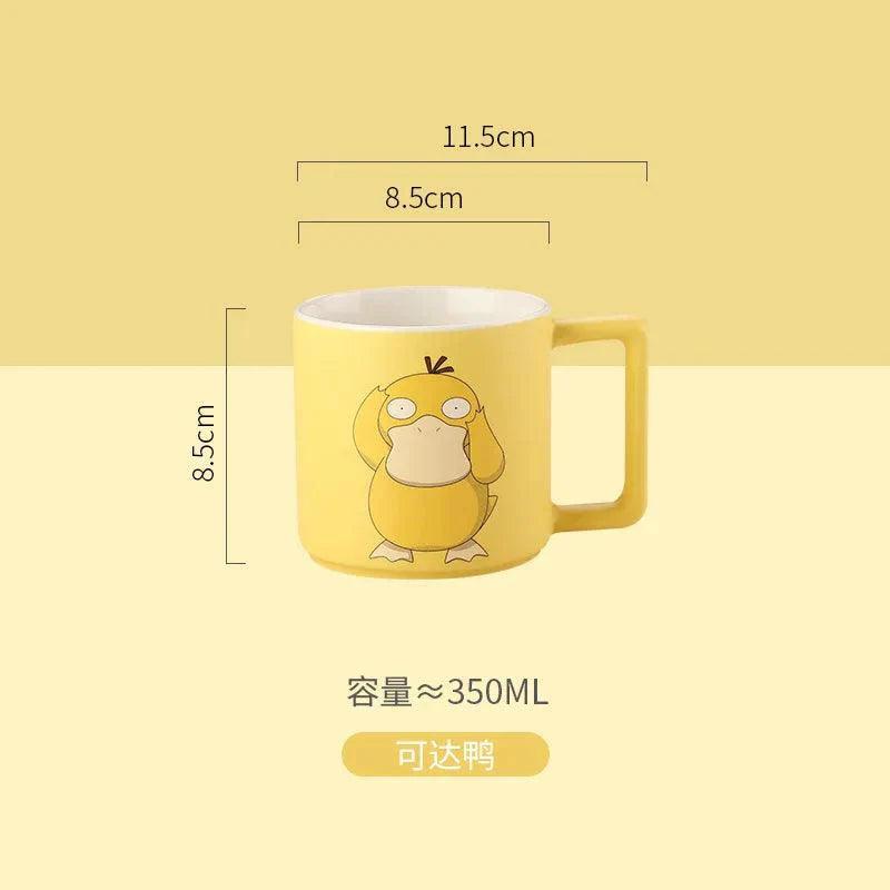 Pokemon Mug Pikachu Charmander Squirtle Psyduck Cartoon Children Creative Water Cup Cute Ceramic Tableware Birthday Gifts - petguardiansupplies