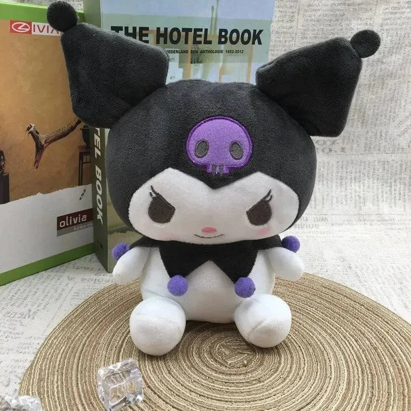 Hot 25cm Kawaii Sanrio Kuromi My Melody Cinnamoroll Plush Toys Doll Pillow Anime Cartoon Kids Gifts Room Decoration Dolls - petguardiansupplies