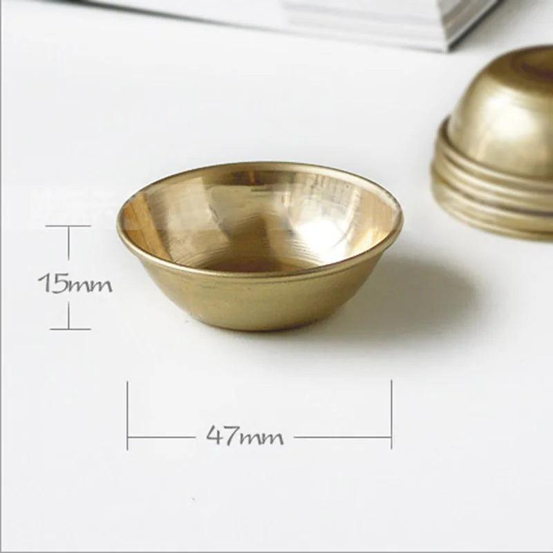 Copper Tibetan Bowl Buddha Disciples to Supply Water Meditation Mini Brass Cup Home Desk Decor 7Set - petguardiansupplies