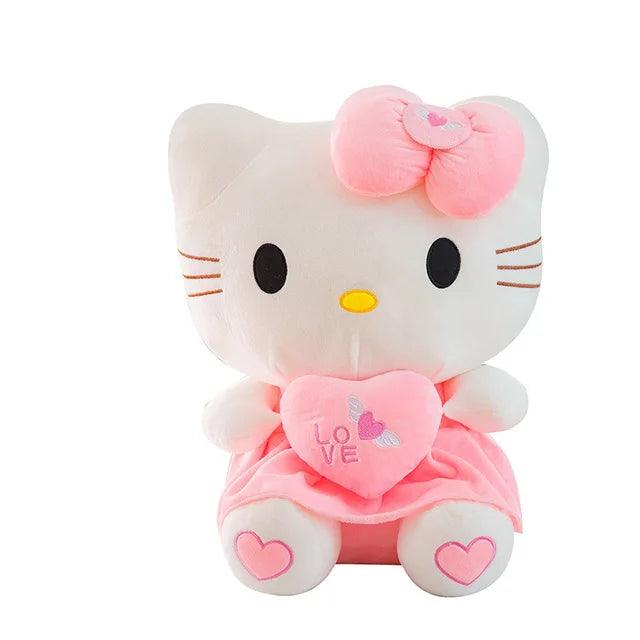 Cute Hello Kitty Pink Plush Stuffed Toys Anime Cartoon Plushie Doll Soft Stuffed Pillow Toys For Children Birthday Xmas Gifts - petguardiansupplies