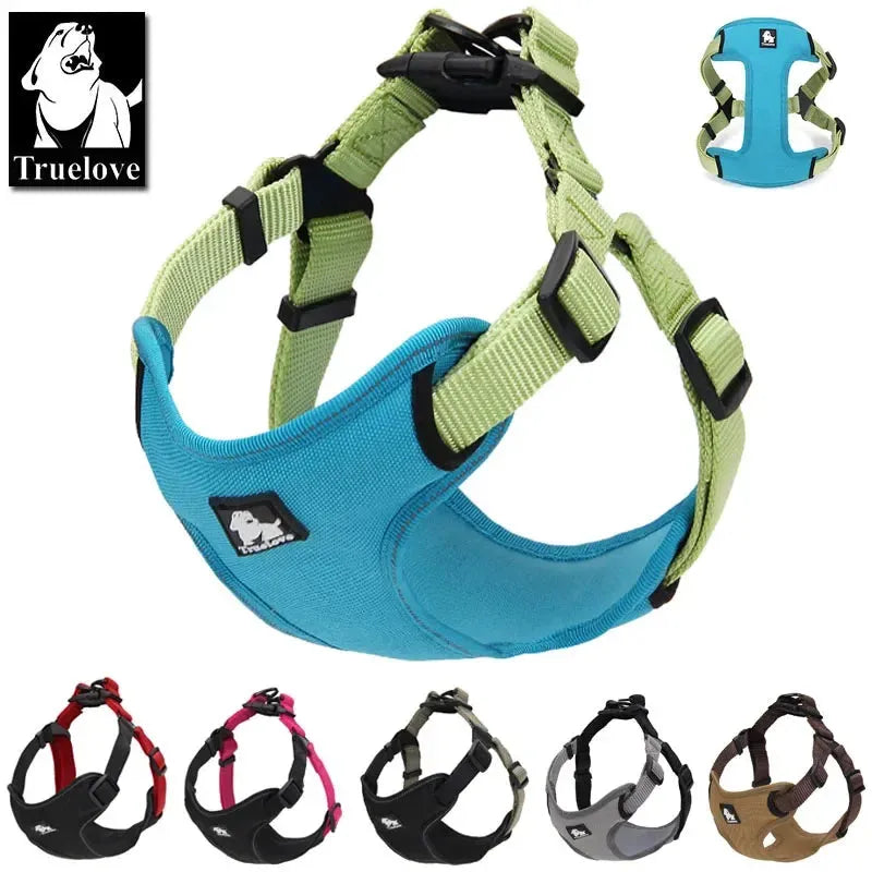 Truelove Padded Reflective Dog harness Vest Pet Step in Harness Adjustable No Pulling Pet Harnesses for Small Medium Dog TLH5951 - petguardiansupplies