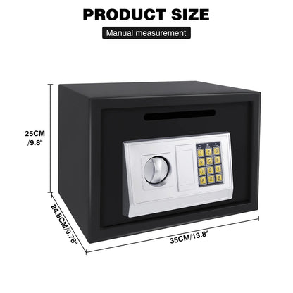 4.6L/8.5L/16L Safes for Home+ 2 Manual Override Keys,Security Safe Cash Box with Double Digital Keypad&Safety Key Lock Cabinet - petguardiansupplies