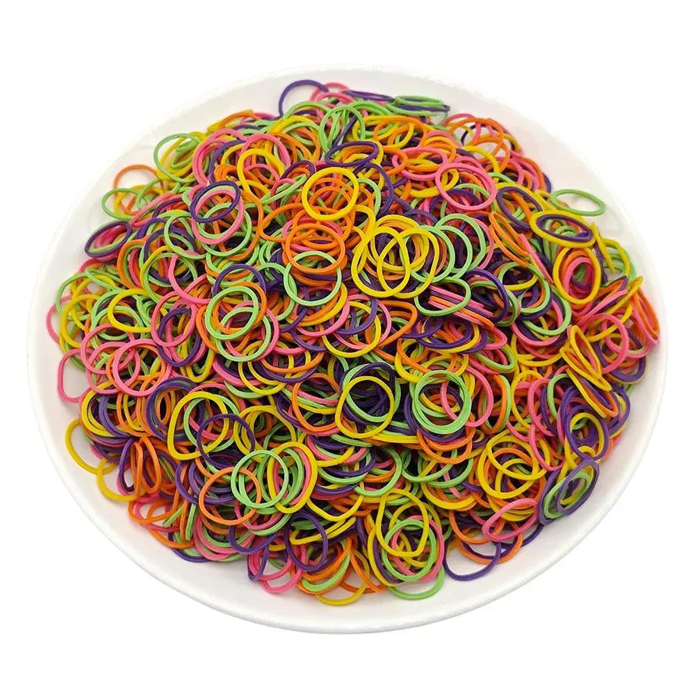 1000 pieces/lot Elastic Rubber Band For Small Dog High Elasticity Dog Hair Accessories Colorful Pet Hair Band Diameter 0.59 inch - petguardiansupplies