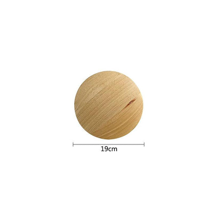 AC110-240V Wooden LED Wall Lamp Craft Round Oval Shape with Light Decorative Lamp Source Wall-mounted Indoor Lighting - petguardiansupplies