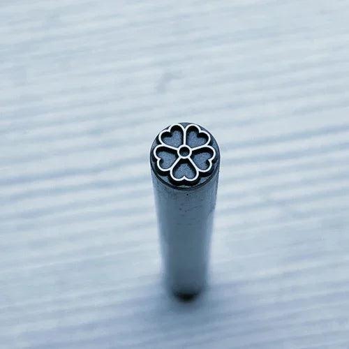 7mm Flower Design Metal Stamps Jewelry Making Punch Steel Stamping Tool Beating Silver Leather Craft Punching Custom Logo - petguardiansupplies