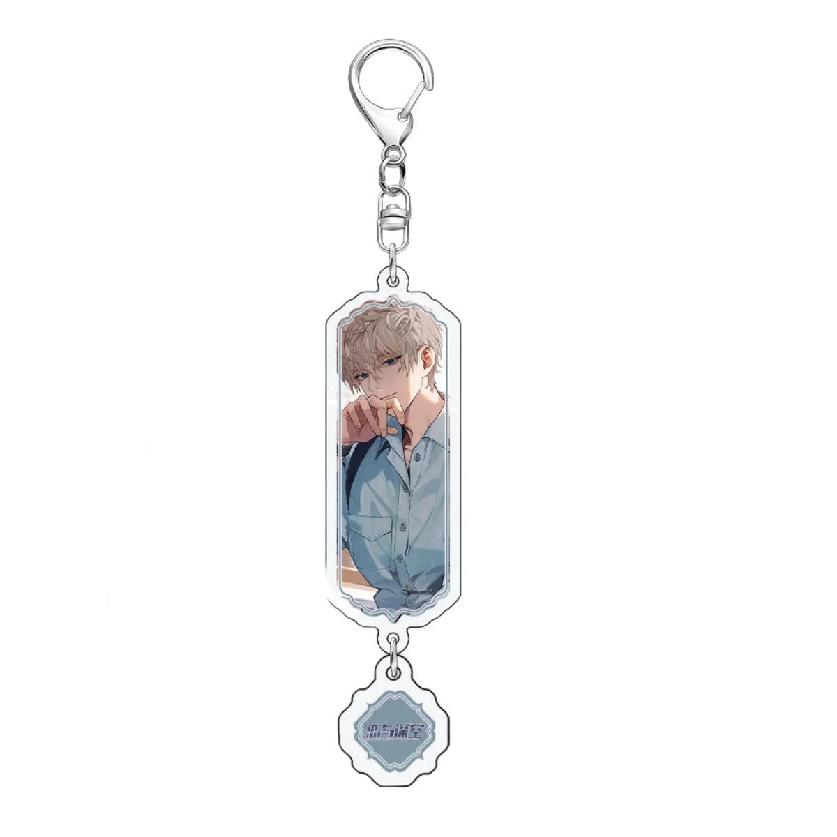 New Anime game Love and Deepspace Keychain Q Version Acrylic Key Chain Li Shen Shen Xinghui Qi Yu Bag Pendent - petguardiansupplies