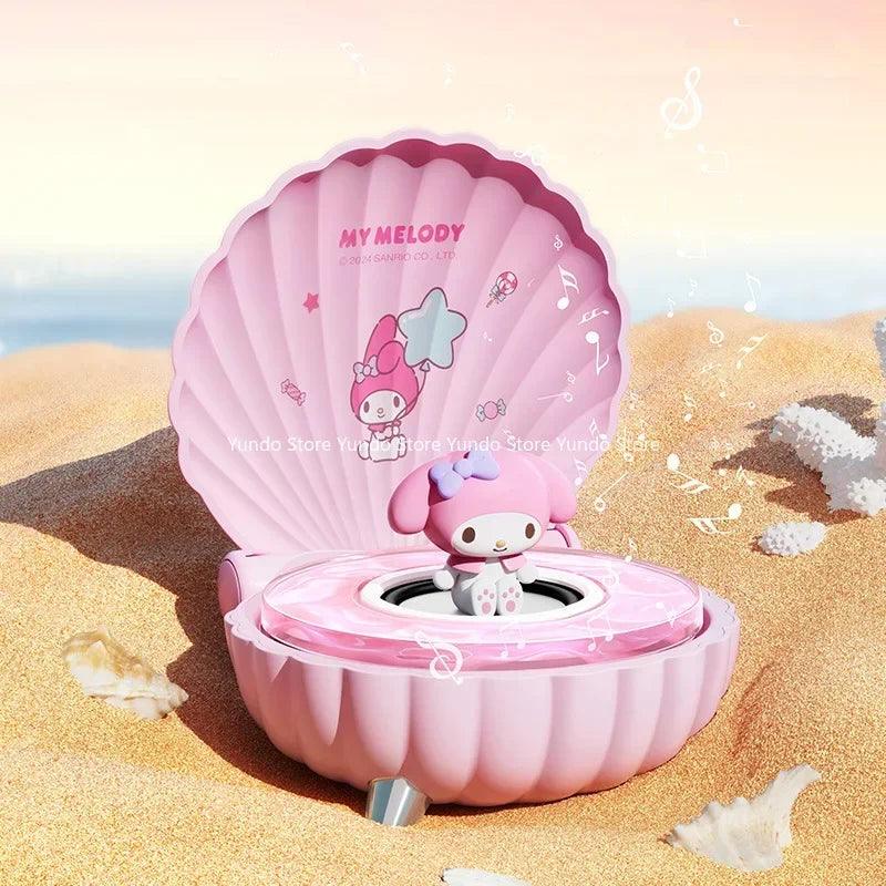 New Sanrio Mini Bluetooth Speakers Kawaii Kuromi My Melody Shell Series Wireless Portable Night Light Speakers Anime Girl Gifts - petguardiansupplies