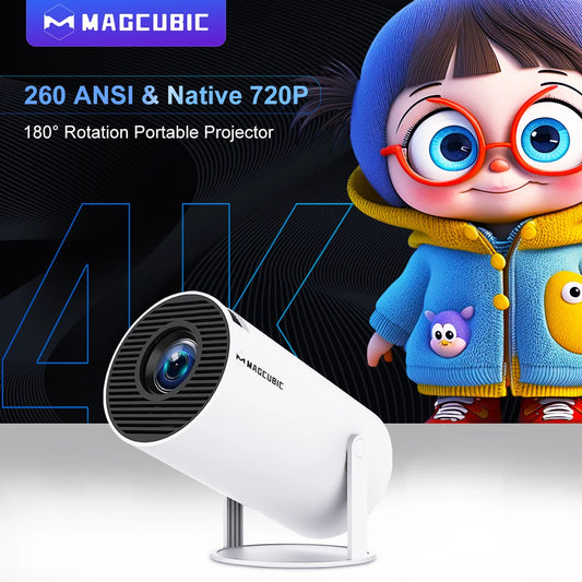 Magcubic Projector HY300 Pro 4K Android 11 Dual Wifi6 260ANSI Allwinner H713 BT5.0 1080P 1280*720P Home Cinema Outdoor Projetor - petguardiansupplies