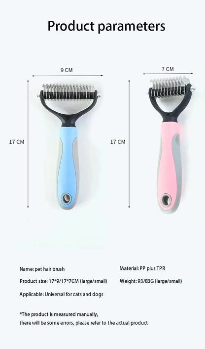 The Best Pet Grooming Brush Dog Brush Double-Sided Hair Removal Comb And Hair Removal Tool Used To Remove Mats And Tangles - petguardiansupplies