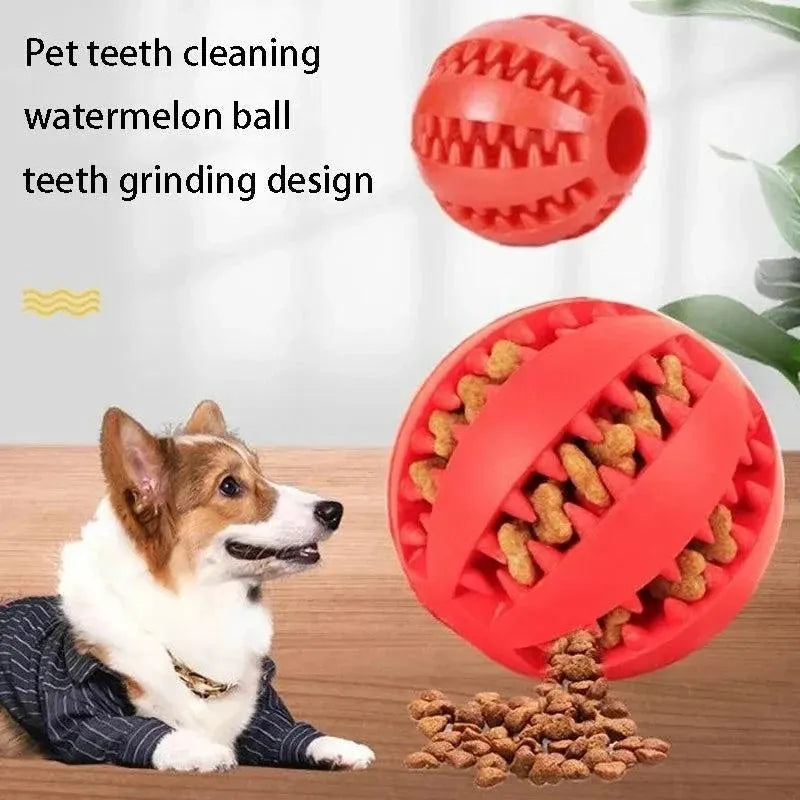 Natural Rubber Pet Dog Toys Dog Chew Toys Tooth Cleaning Treat Ball Extra-tough Interactive Elasticity Ball5cm for Pet Products - petguardiansupplies