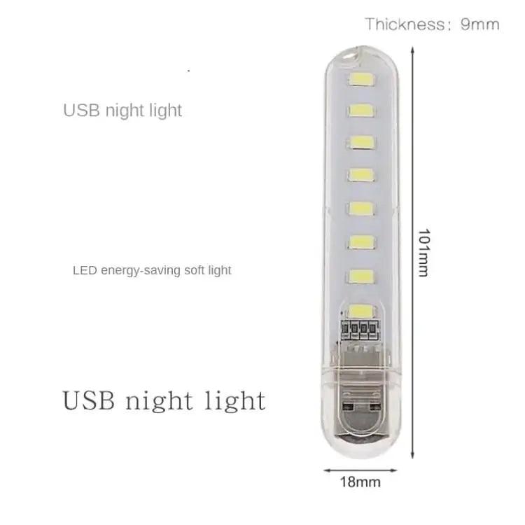 Aswesaw Mini USB LED Table Lamp Portable Reading Desk Light For Camping Power Bank Notebook 8Leds Book Night lights Flashlight - petguardiansupplies