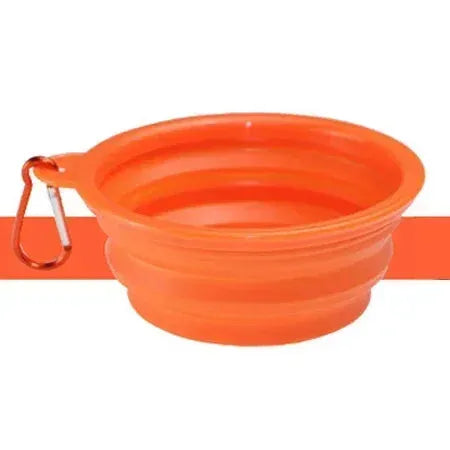 1000/350ml Solid Color Foldable Dog Bowl Food Container Collapsible Dog Bowl Water Dish Feeder Portable Water Bowl for Pet Cats - petguardiansupplies