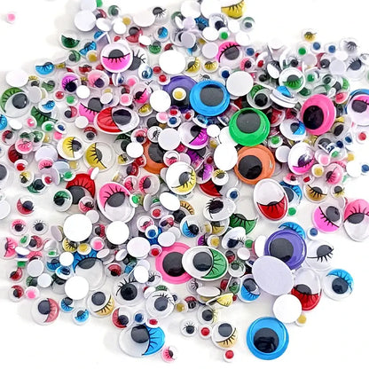 400/210PCS Self Adhesive Doll  Eyes for DIY Craft Toys Googly Wiggly Eyes Scrapbooking Decor Craft Supplies 4/5/6/7/8/10/12mm - petguardiansupplies