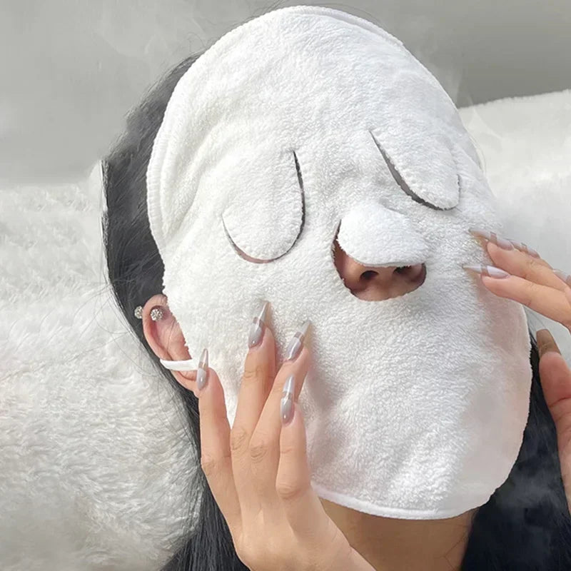 Soft Wet Cotton Face Towel Mask for Deep Cleaning and Beauty Care Non-Electric Ideal for Eye Opening and Pore Cleansing - petguardiansupplies