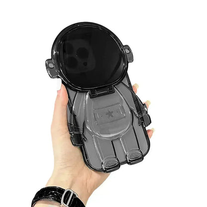 Clear 3D Cartoon Astronaut Phone Case For iPhone  - Shockproof Bumper Kickstand - petguardiansupplies