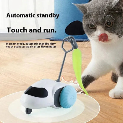 Remote Smart Cat Toys Remote Control Interactive Cat Car Toy USB Charging Automatic Self-moving Teasing Cat Stick Pet Supplies - petguardiansupplies