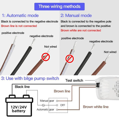 12V 24V 110V 220V 750GPH 1100GPH Automatic Boat Bilge Pump Auto Float Switch DC Submersible Electric Water Pump 12 24 V 220 Volt - petguardiansupplies