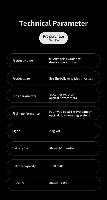 KY102 Drone Professional 8K HD Dual Camera Aerial 360 Obstacle Avoidance Optical Flow Four-Axis RC Aerocraft Drone 2024 New Toy - petguardiansupplies