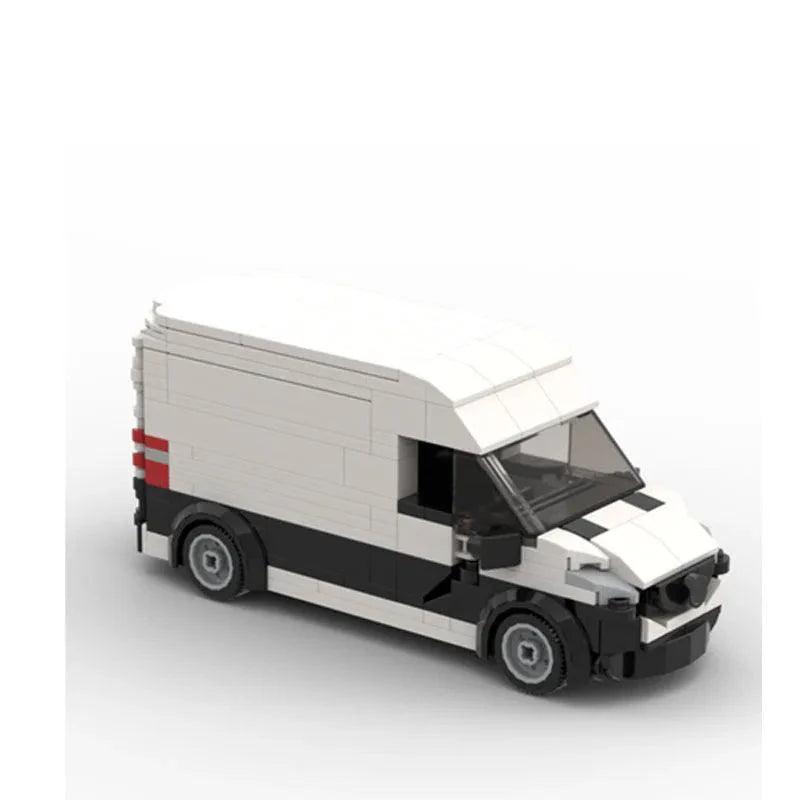 MOC Speed Champion MOC-134747 Car Toy Building Block Model 326PCS White Van Model Ornament Puzzle Boy Toy Birthday ChristmasGift - petguardiansupplies