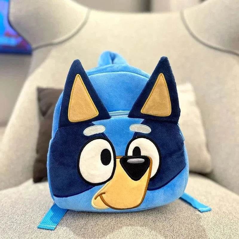 Bluey Family Cosplay Kindergarten Child Cartoon School Bag Bluebin Dog Backpack Kawaii Bluey Orange Dog Children's Backpack Toys - petguardiansupplies