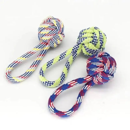 1PC Dog Toy Carrot Knot Rope Ball Cotton Rope Dumbbell Puppy Cleaning Teeth Chew Toy Durable Braided Bite Resistant Pet Supplies - petguardiansupplies