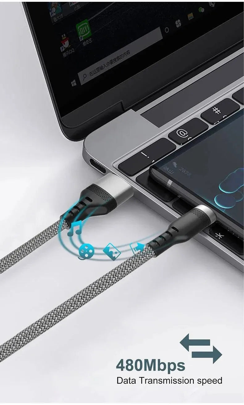 USB Type C Extended 5-Meter USB C 6A Super- Charging Cable Suitable For Huawei,Xiaomi,Vivo,OnePlus, And Leeco Phone Data Cable - petguardiansupplies