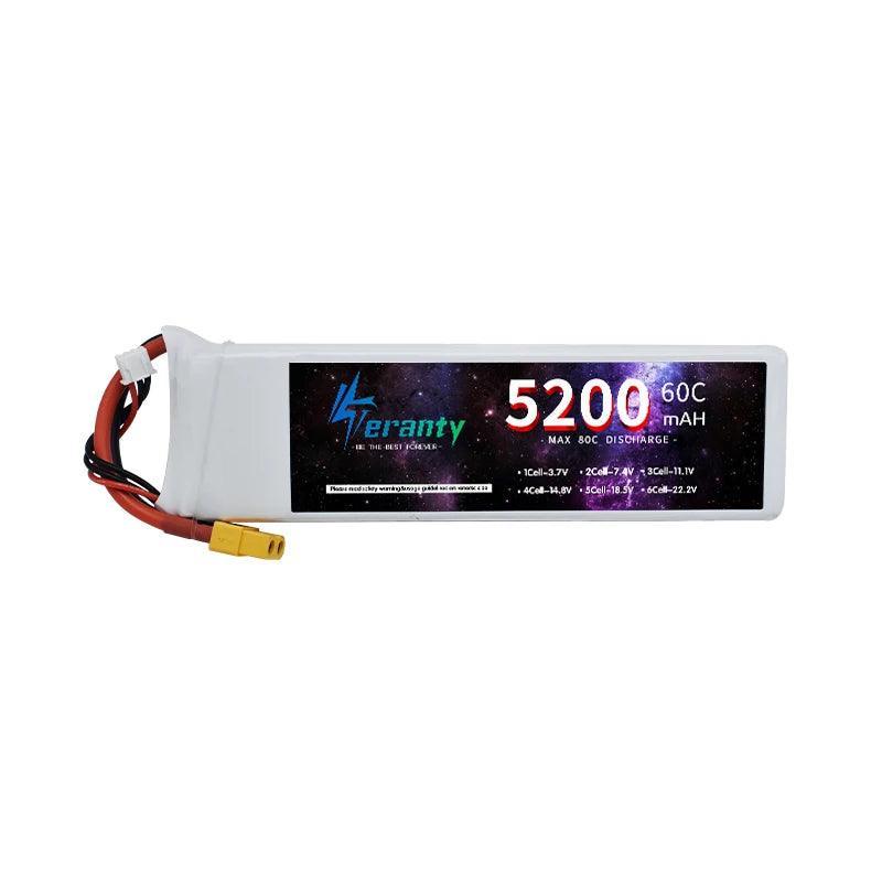 2S 7.4V Lipo Battery 5200mAh 60C with Deans XT60 Tamiya/KET-2P For RC Airplane Helicopter Drone Quad FPV Model Racing Hobby - petguardiansupplies