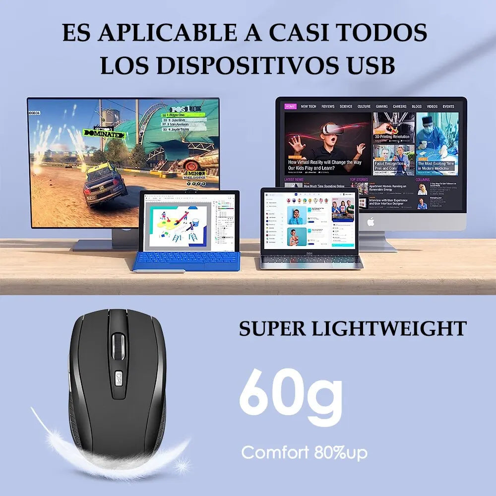 Wireless Mouse 2.4G Portable Mobile Optical Office Mouse Adjustable DPI Levels for Notebook PC Laptop MacBook - petguardiansupplies