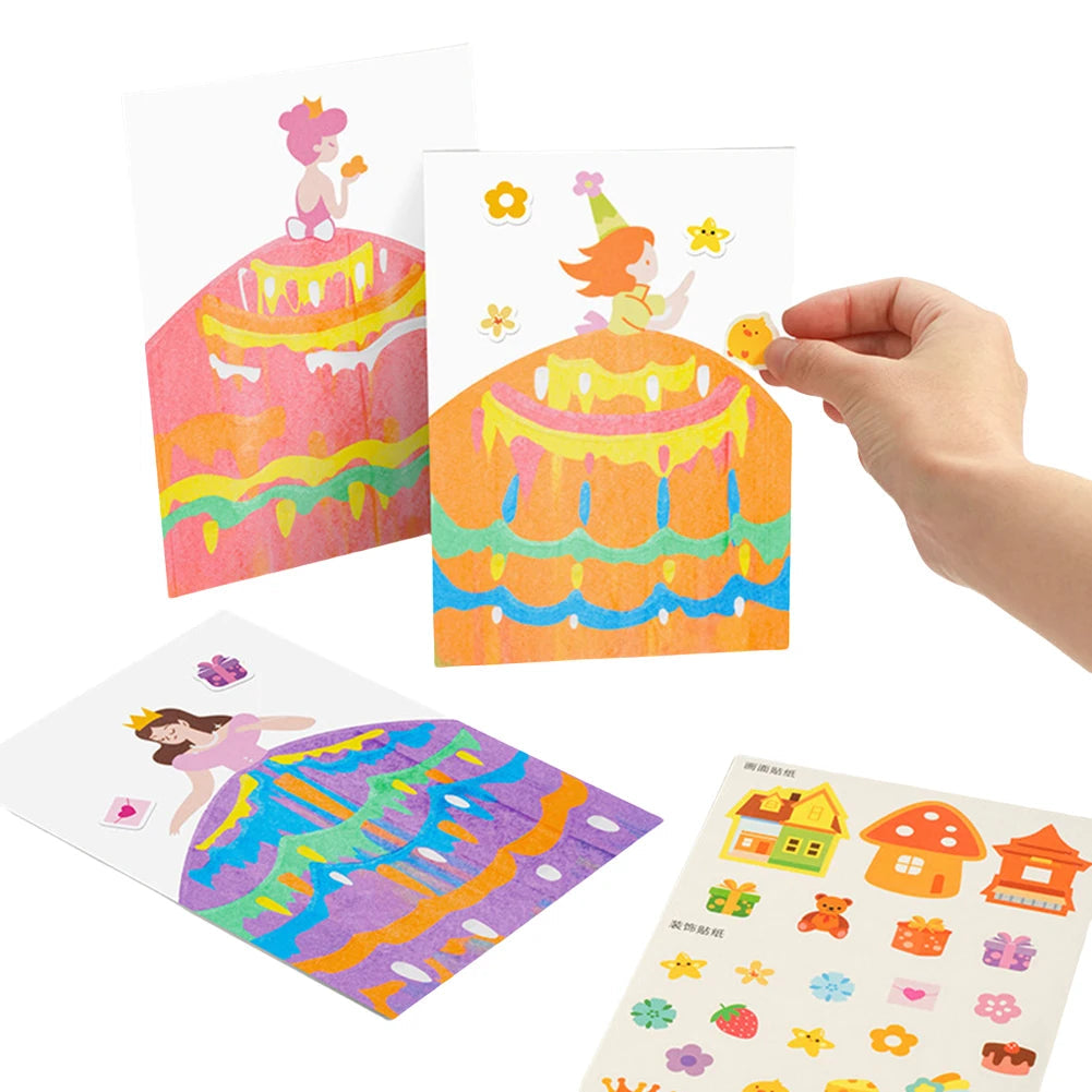 Childrens Painting Crafts Creativity Set Drawing Papers DIY Rainbow Scratch Art for Kids Boys Girls Birthday Christmas Gifts - petguardiansupplies