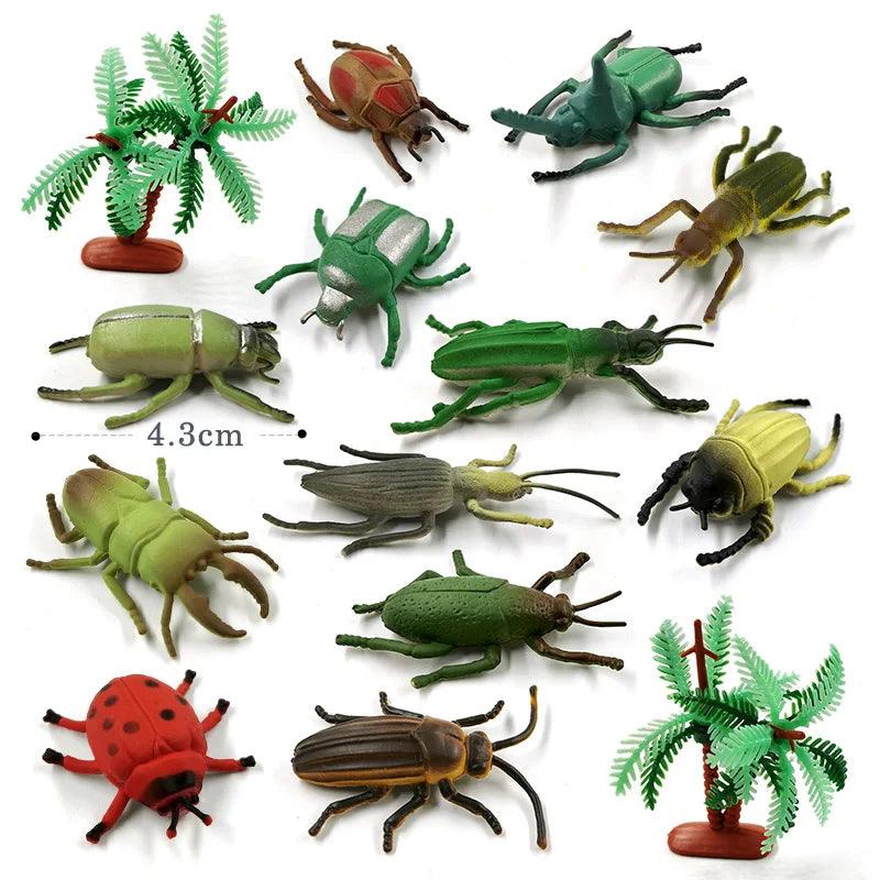 12Pcs Insect Spider Butterfly Fish Dinosaur Dog Cat Horse Figurine Farm Animal Model Action Figure Hot Toy Set For Children Gift - petguardiansupplies