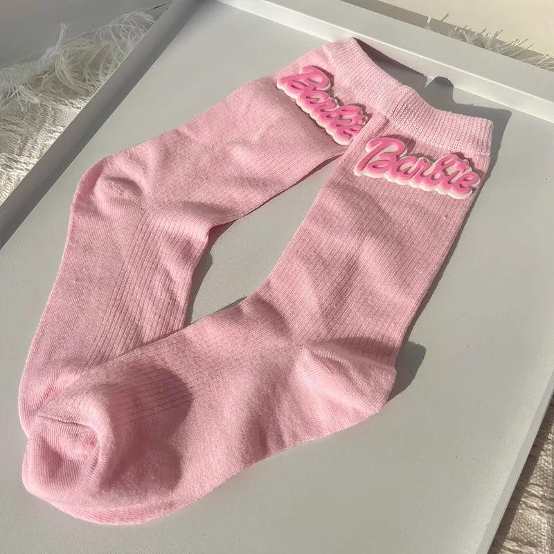 Kawali Anime Barbie Home Floor Socks Pink Fashion Sweet Warm Soft Comfortable Ins Cute Girls Gift Birthday Gift For Girlfriend - petguardiansupplies