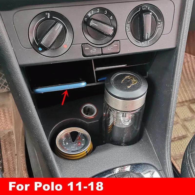 For VW Polo 6R 6C 2011-2018 Accessories Interior Front Central Control Storage Layer - petguardiansupplies