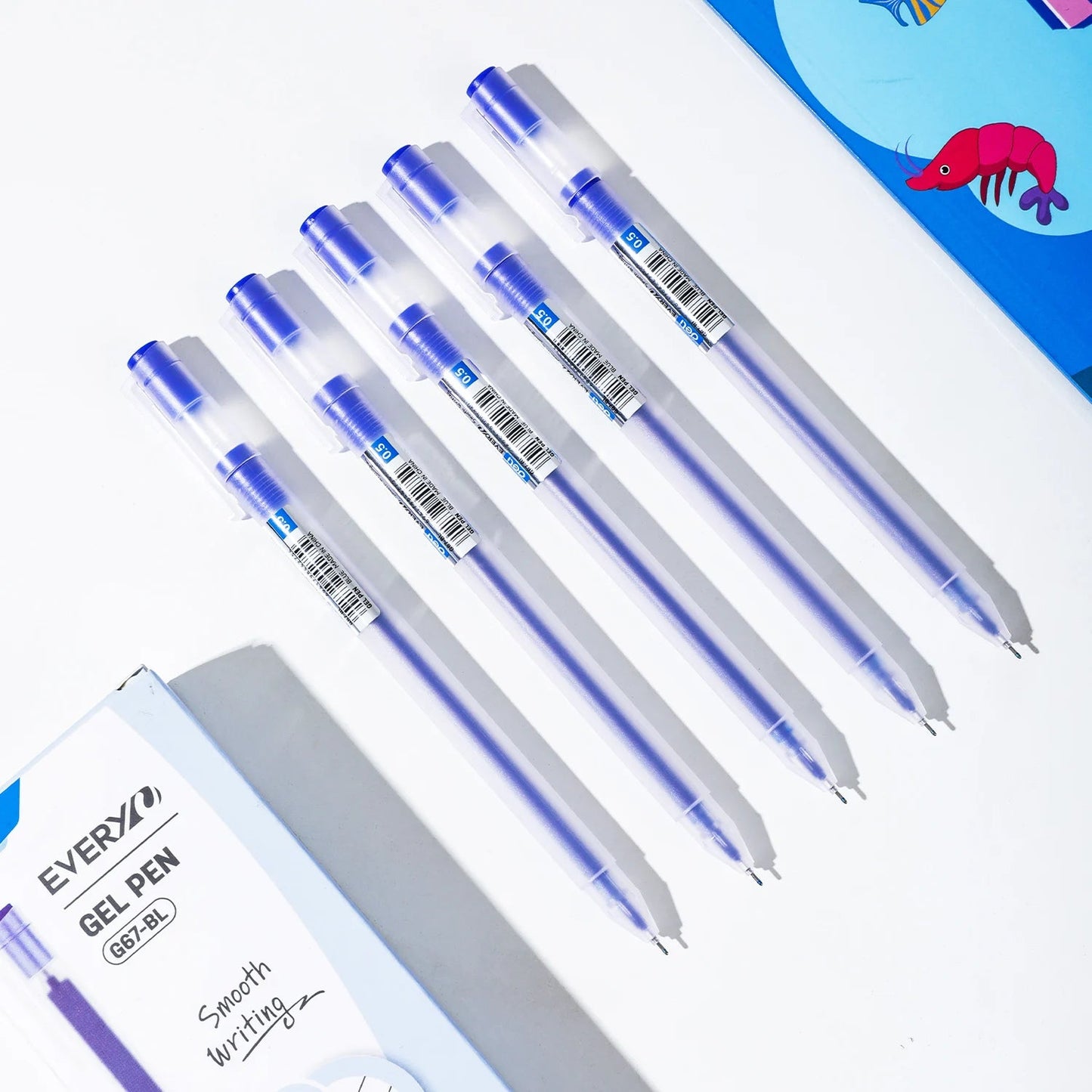 Deli 12Pcs/Set Gel Pen School Pens Set Pen 0.5MM Color Ink Stationery Student SuppliesWater-based Pen Writing Painting Tools - petguardiansupplies