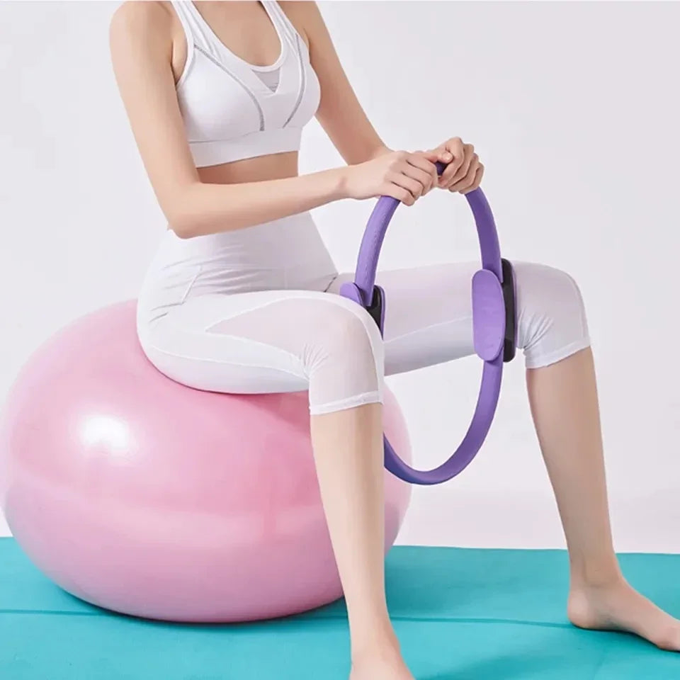 Yoga Fitness Ring Circle Pilates Women Girl Exercise Home Resistance Elasticity Yoga Ring Circle Gym Workout Pilates Accessories - petguardiansupplies